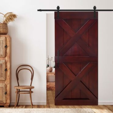 Double X Sliding Wooden Barn Door WD - 0249