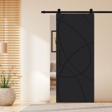 Flush Sliding Barn Door with CNC Engraving CCD-1251