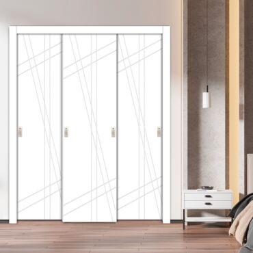 Handmade Shaker Style Bypass Sliding Closet Door HSCD3-1901