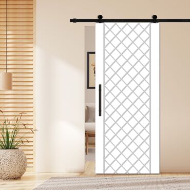 Flush Sliding Barn Door with CNC Engraving CCD-1253