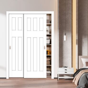 Handmade Shaker Style Bypass Sliding Closet Door HSCD-1887