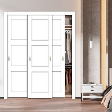 Handmade Shaker Style Bypass Sliding Closet Door HSCD3-1904