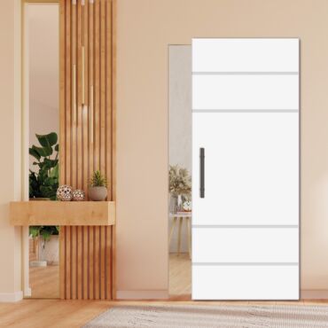 Flush Sliding Barn Door With Hidden / Invisible Hardware GI-1176