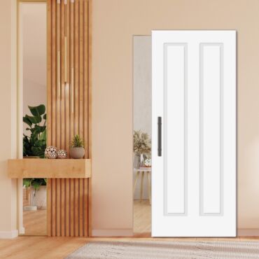 Flush Sliding Barn Door With Hidden / Invisible Hardware GI-1177