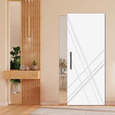 Flush Sliding Barn Door With Hidden / Invisible Hardware GI-1181