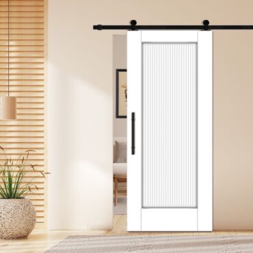 Flush Sliding Barn Door with CNC Engraving CCD-1264