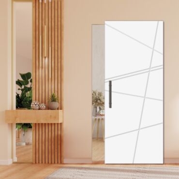 Flush Sliding Barn Door With Hidden / Invisible Hardware GI-1191