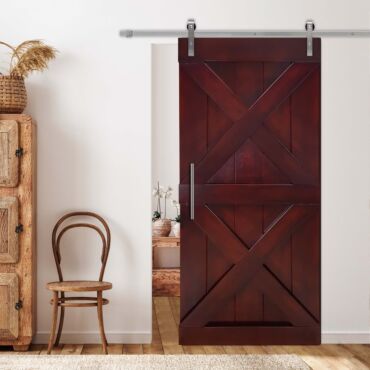 Double X Sliding Wooden Barn Door WD - 0249