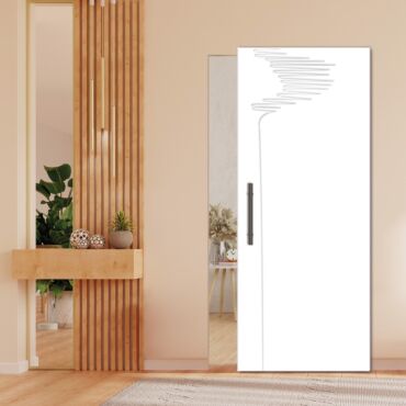 Flush Sliding Barn Door With Hidden / Invisible Hardware GI-1196