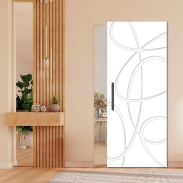 Flush Sliding Barn Door With Hidden / Invisible Hardware GI-1197