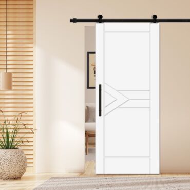 Flush Sliding Barn Door with CNC Engraving CCD-1276