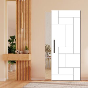 Flush Sliding Barn Door With Hidden / Invisible Hardware GI-1198