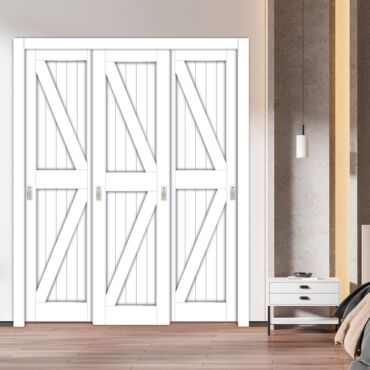 Handmade Shaker Style Bypass Sliding Closet Door HSCD3-1893