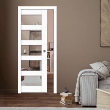 Pocket Wood Door with 1 or 2 Mirror PWGD - 0773