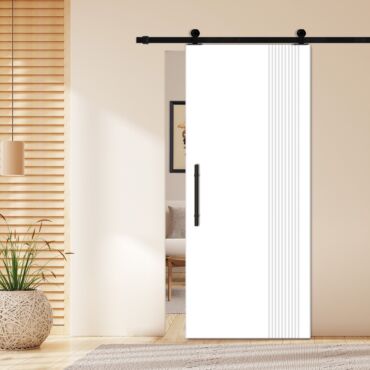 Flush Sliding Barn Door with CNC Engraving CCD-1245