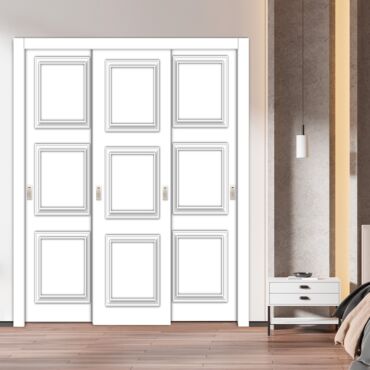 Handmade Shaker Style Bypass Sliding Closet Door HSCD3-1894