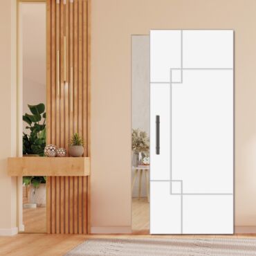 Flush Sliding Barn Door With Hidden / Invisible Hardware GI-1166