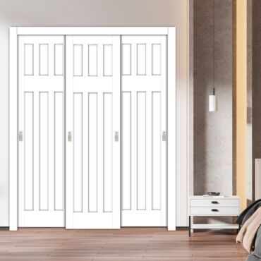 Handmade Shaker Style Bypass Sliding Closet Door HSCD3-1896