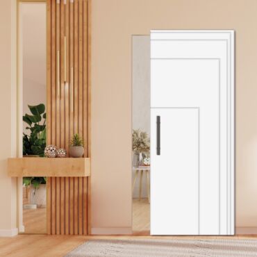 Flush Sliding Barn Door With Hidden / Invisible Hardware GI-1169