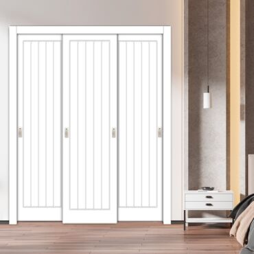 Handmade Shaker Style Bypass Sliding Closet Door HSCD3-1899