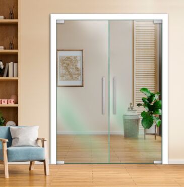 Double Clear Glass Door - Swing, Hinged and Pivot