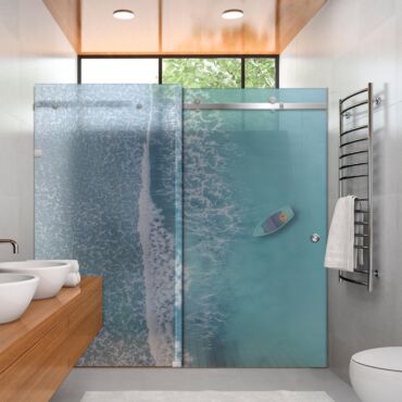 Digital Printing Shower Glass Sliding Doors Dgsd - 0710