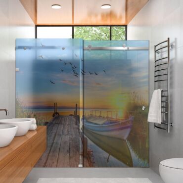 Digital Printing Shower Glass Sliding Doors Dgsd - 0713