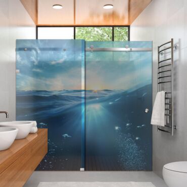 Digital Printing Shower Glass Sliding Doors Dgsd - 0705