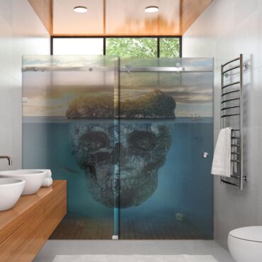 Digital Printing Shower Glass Sliding Doors Dgsd - 0708