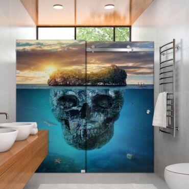 Digital Printing Shower Glass Sliding Doors Dgsd - 0708