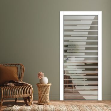 Pocket Sliding Glass Door with Frosted Design PSGD-0615