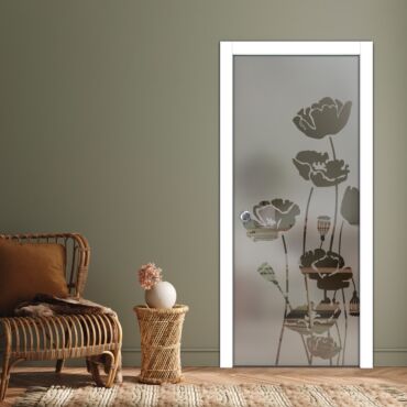 Pocket Sliding Glass Door with Frosted Design PSGD-0623