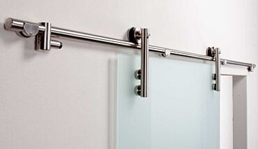 Sliding Glass Barn Door Stainless Steel Hardware Set