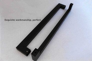 Matte Black Metal Handle for Glass and Shower Doors 