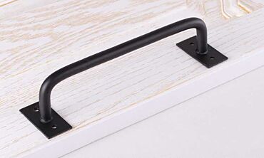 Black Metal Handle for Wooden Doors