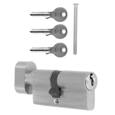 Profile Cylinder with Turning Lock & 3 Keys for Glass Door Locks Sets