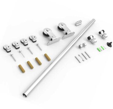 Stainless Steel Sliding Barn Door Hardware Kit for Wooden Doors