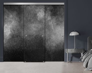 3 Panel Frameless Closet Glass Sliding Digital Printing Bypass Door FSG3-2155