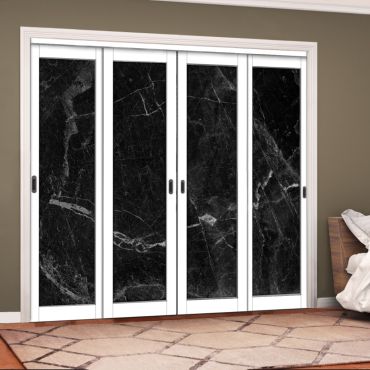 4 Leaf Handcrafted Bypass Sliding Closet Door Digital Printing HSSB- 2062