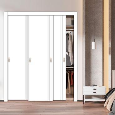 Handmade Shaker Style Bypass Sliding Closet Door HSCD3-1900