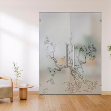 Double Glass Door - Swing, Hinged and Pivot-GI11493