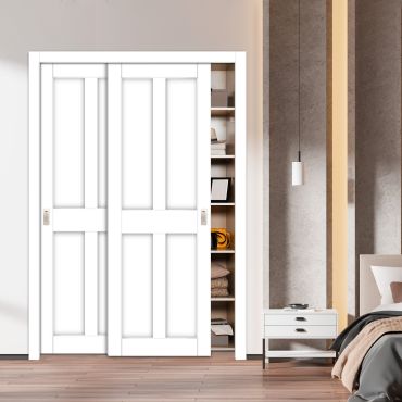 Handmade Shaker Style Bypass Sliding Closet Door HSCD-1884