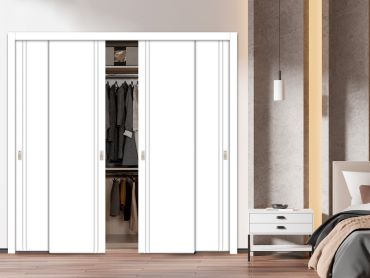 4 Leaf Handcrafted Bypass Sliding Closet Door HSSB- 1919