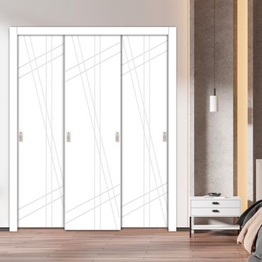 Handmade Shaker Style Bypass Sliding Closet Door HSCD3-1901