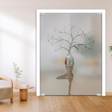 Double Glass Door - Swing, Hinged and Pivot-GI11496