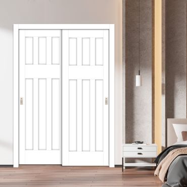 Handmade Shaker Style Bypass Sliding Closet Door HSCD-1887