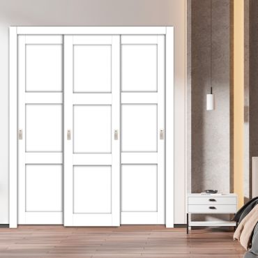 Handmade Shaker Style Bypass Sliding Closet Door HSCD3-1904