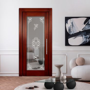 Self Closing Pivot Wooden Mirror Door PWMD-1745