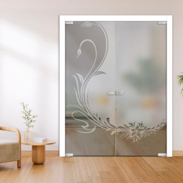 Double Glass Door - Swing, Hinged and Pivot-GI11499