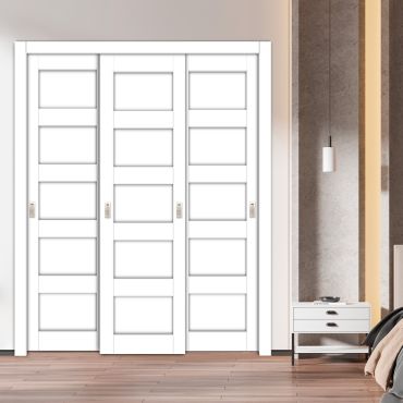 Handmade Shaker Style Bypass Sliding Closet Door HSCD3-1906